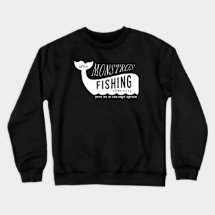MONSTRO'S FISHING EXPEDITIONS — WHITE Crewneck Sweatshirt